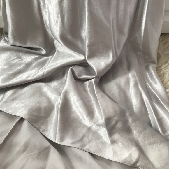 ADRIANNA PAPELL Embroidered Satin Hi-lo Gown - Picture 6 of 12